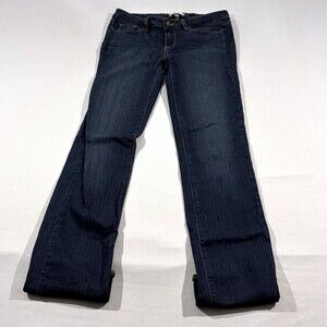 PAIGE Dark Blue Straight Leg Jeans